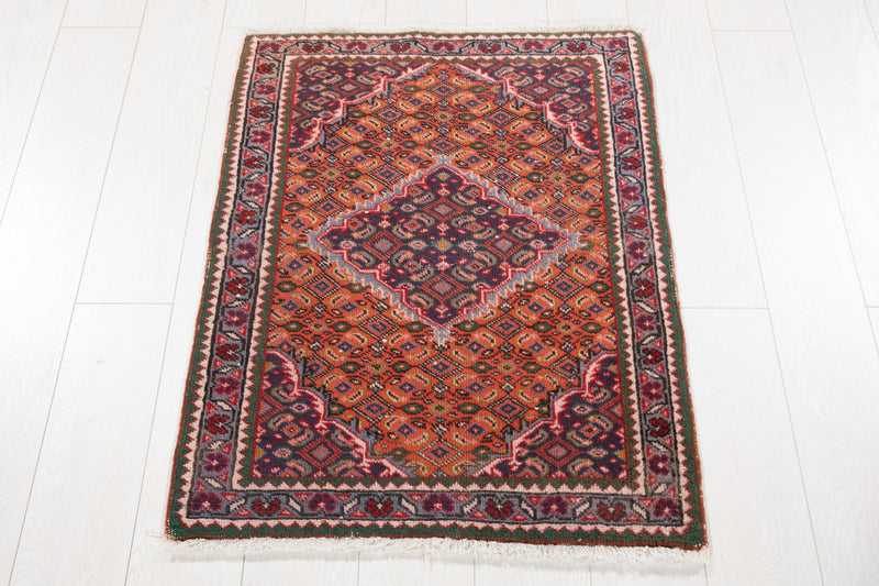 3' x 2' 3" Excellent Hand-Knotted Antique Small Area Rug - Yasi & Fara 