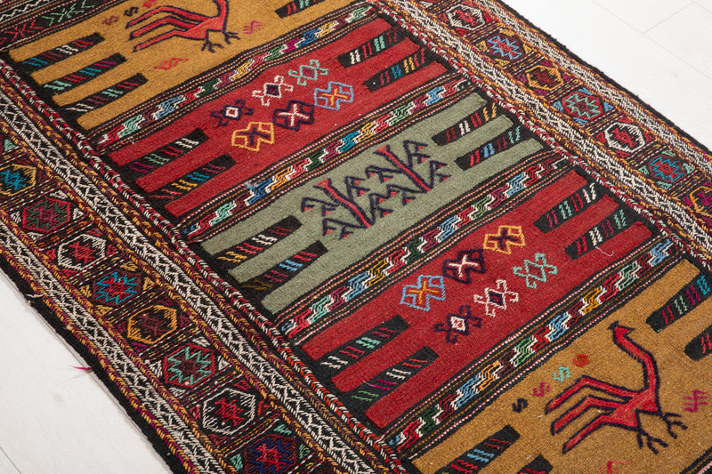 5' 8" x 3' 4" Excellent Handwoven Vintage Tribal Kilim Rug - Yasi & Fara 