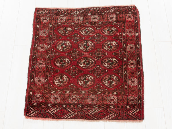 3' 6" x 3' Excellent Hand-Knotted Antique Collectible Tekka Rug - Yasi & Fara 