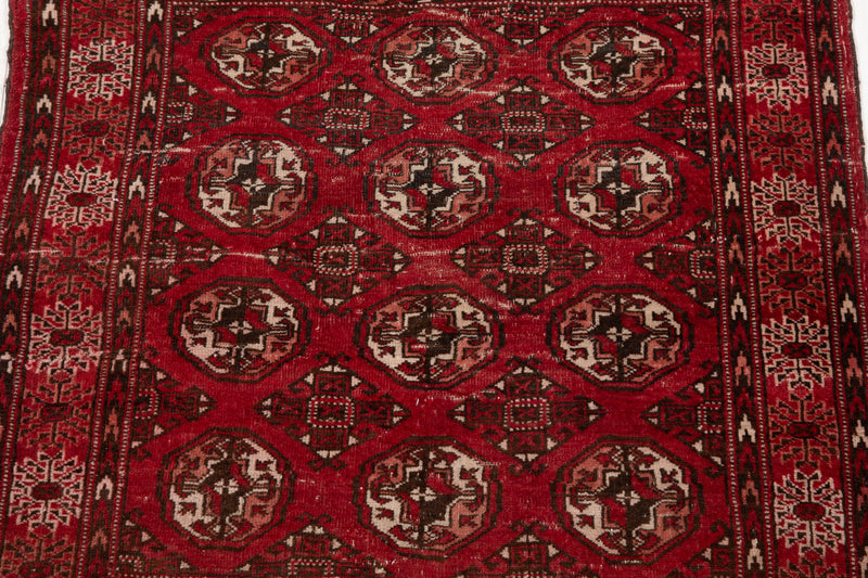 3' 6" x 3' Excellent Hand-Knotted Antique Collectible Tekka Rug - Yasi & Fara 