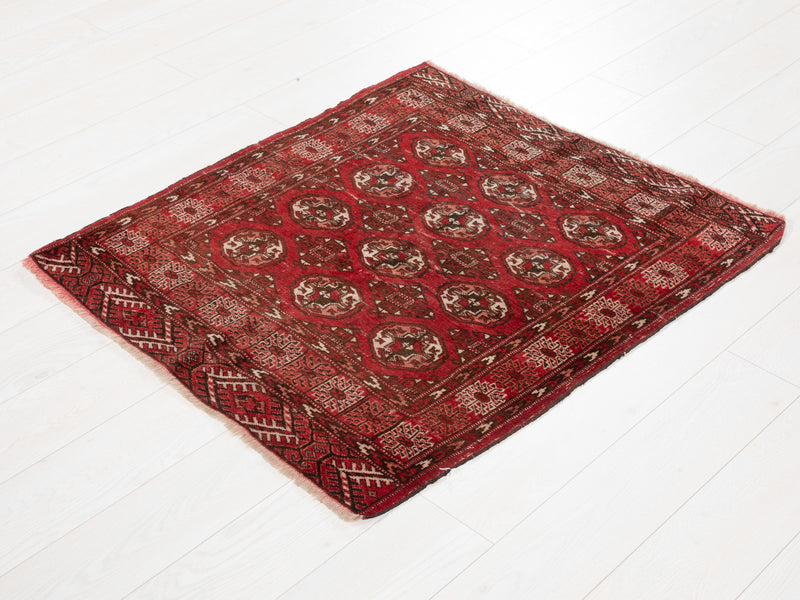 3' 6" x 3' Excellent Hand-Knotted Antique Collectible Tekka Rug - Yasi & Fara 