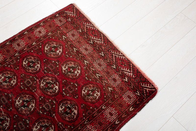 3' 6" x 3' Excellent Hand-Knotted Antique Collectible Tekka Rug - Yasi & Fara 