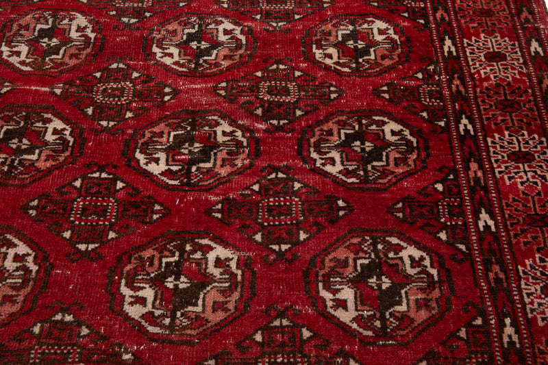 3' 6" x 3' Excellent Hand-Knotted Antique Collectible Tekka Rug - Yasi & Fara 