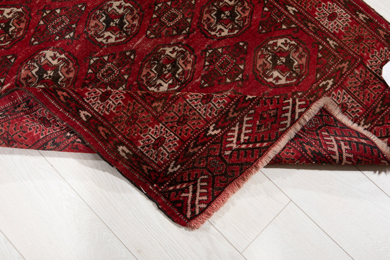 3' 6" x 3' Excellent Hand-Knotted Antique Collectible Tekka Rug - Yasi & Fara 
