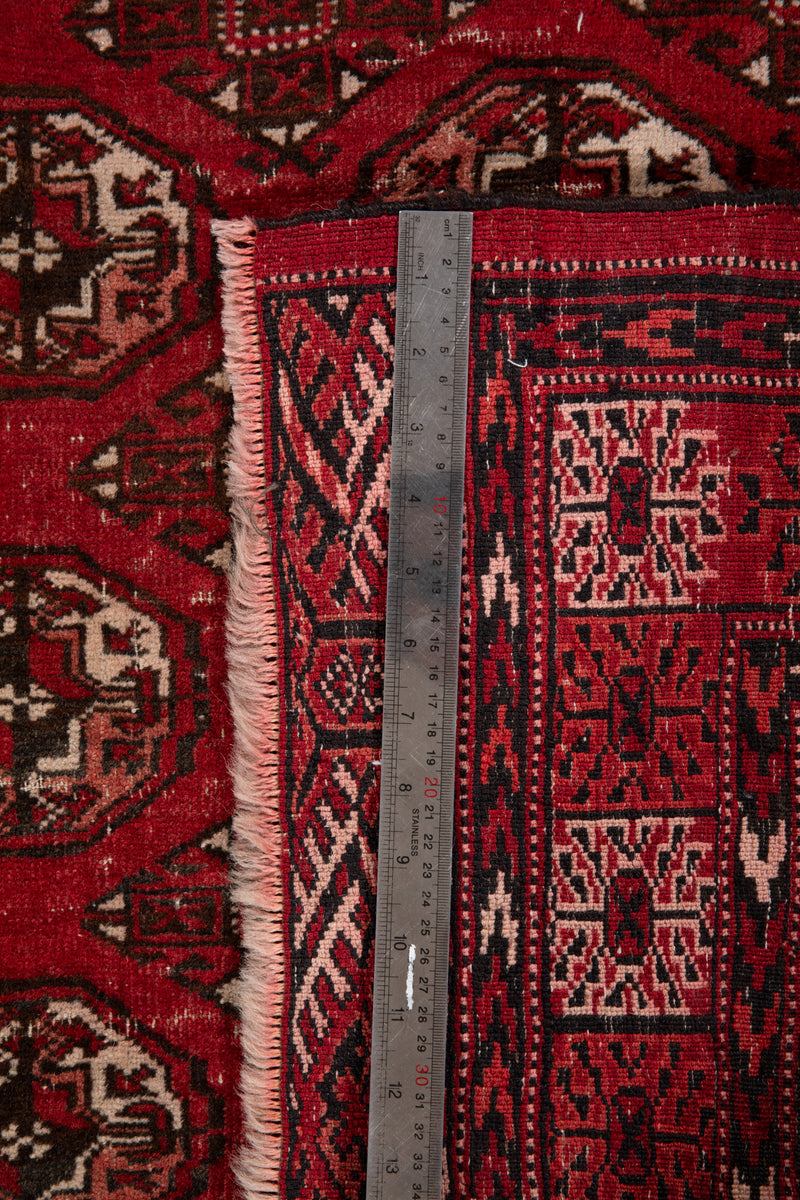 3' 6" x 3' Excellent Hand-Knotted Antique Collectible Tekka Rug - Yasi & Fara 