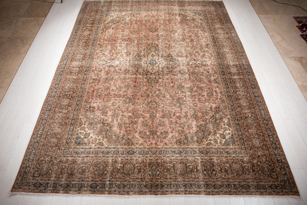 12' 5" x 9' 7" Excellent Hand-Knotted Antique Faded Large Area Rug - Yasi & Fara 