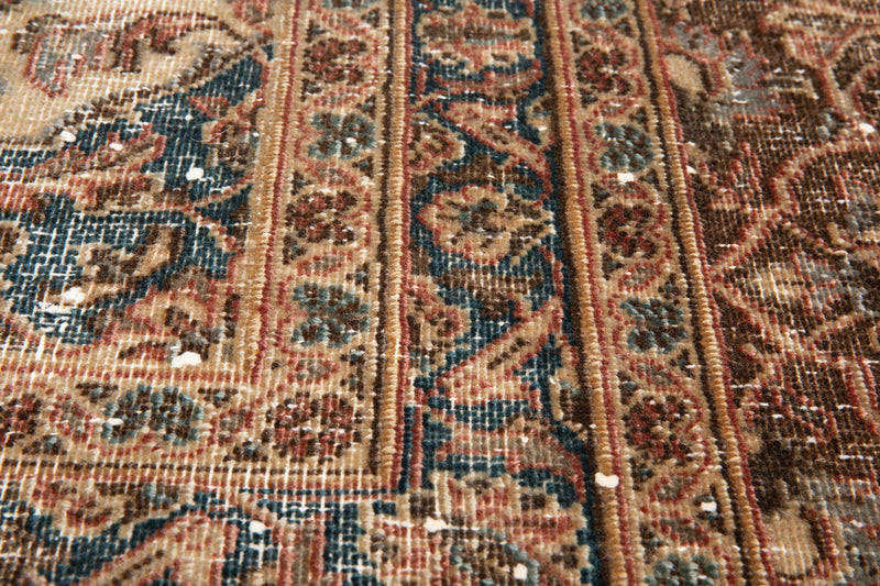 12' 5" x 9' 7" Excellent Hand-Knotted Antique Faded Large Area Rug - Yasi & Fara 