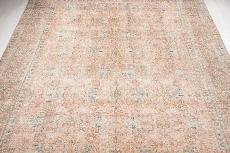 12' 5" x 9' 4" Excellent Hand-Knotted Antique Faded Large Area Rug - Yasi & Fara 