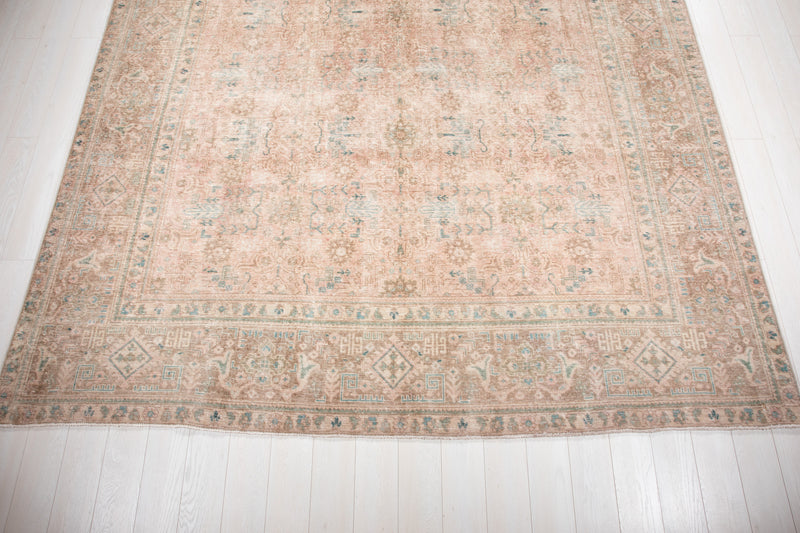 12' 5" x 9' 4" Excellent Hand-Knotted Antique Faded Large Area Rug - Yasi & Fara 