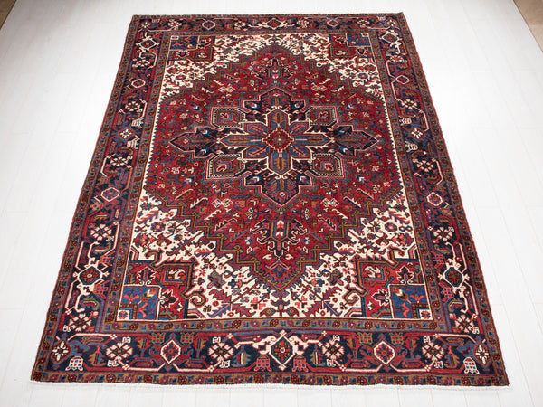 9' 5" x 7' Excellent Hand-Knotted Vintage Tribal Rug - Yasi & Fara 