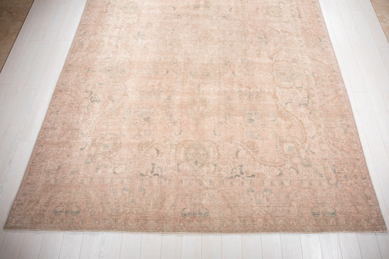 13' x 9' 1" Excellent Hand-Knotted Antique Faded Large Area Rug - Yasi & Fara 