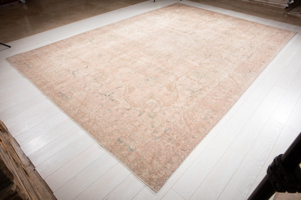 13' x 9' 1" Excellent Hand-Knotted Antique Faded Large Area Rug - Yasi & Fara 