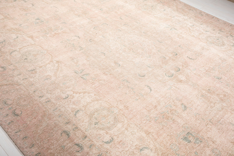 13' x 9' 1" Excellent Hand-Knotted Antique Faded Large Area Rug - Yasi & Fara 