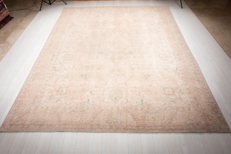 13' x 9' 1" Excellent Hand-Knotted Antique Faded Large Area Rug - Yasi & Fara 