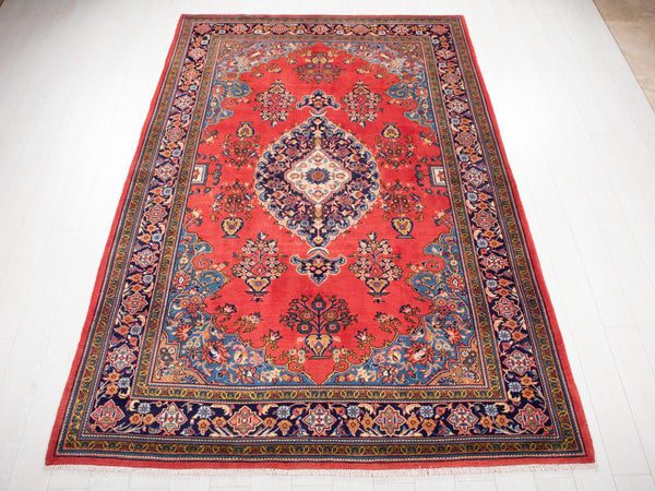 9' 9" x 6' 5" Excellent Hand-Knotted Vintage Area Rug - Yasi & Fara 