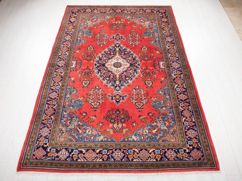 9' 9" x 6' 5" Excellent Hand-Knotted Vintage Area Rug - Yasi & Fara 