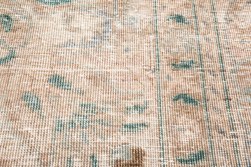 12' 8" x 9' 4" Excellent Hand-Knotted Antique Faded Large Area Rug - Yasi & Fara 
