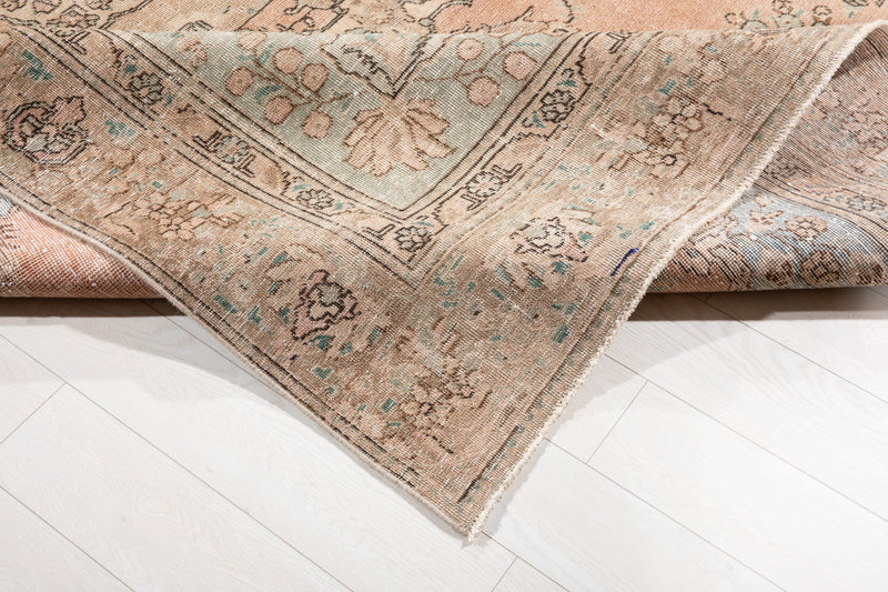 12' 2" x 8' 11" Excellent Hand-Knotted Antique Faded Large Area Rug - Yasi & Fara 