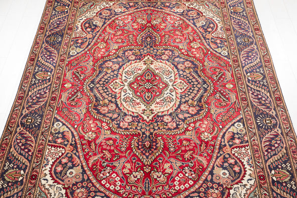 9' 10" x 6' 8" Excellent Hand-Knotted Antique Area Rug - Yasi & Fara 