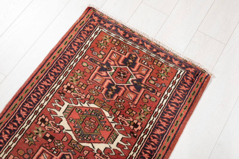 6' 4" x 2' 2" Excellent Hand-Knotted Vintage Small Tribal Runner Rug - Yasi & Fara 