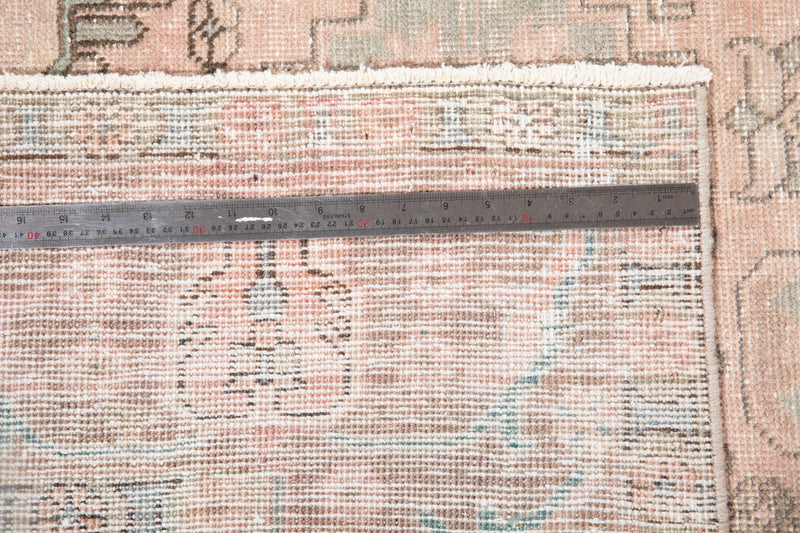 12' 7" x 9' 1" Excellent Hand-Knotted Antique Neutral Faded Large Area Rug - Yasi & Fara 