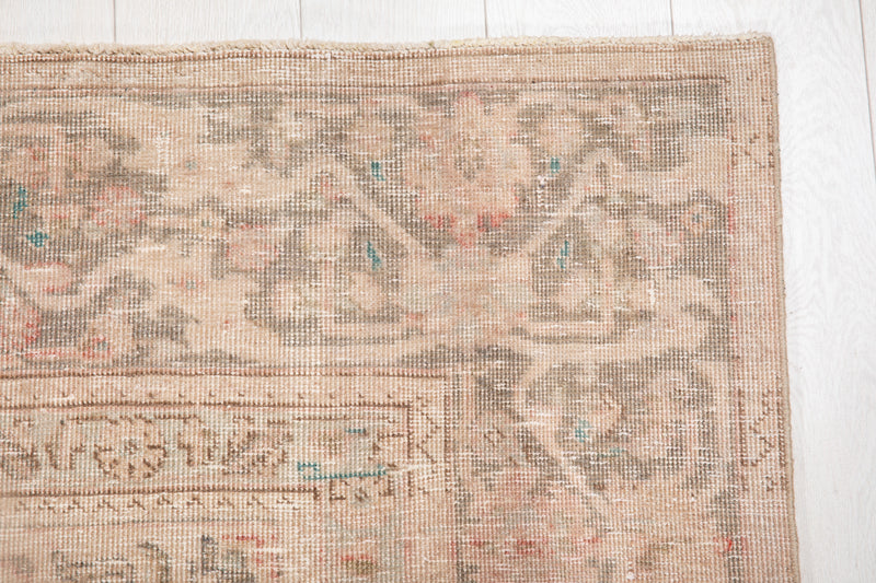 11' 10" x 9' Excellent Hand-Knotted Antique Neutral Faded Large Area Rug - Yasi & Fara 