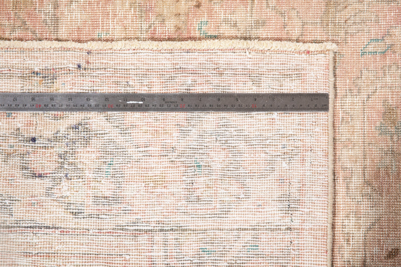 11' 10" x 9' Excellent Hand-Knotted Antique Neutral Faded Large Area Rug - Yasi & Fara 