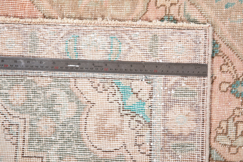 10' 8" x 7' 4" Excellent Hand-Knotted Neutral Faded Pink Area Rug - Yasi & Fara 