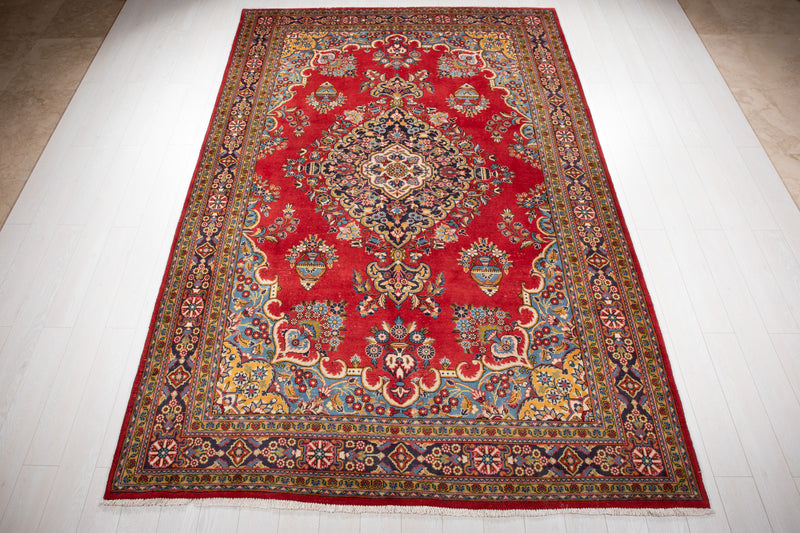 11' 2" x 7' 3" Excellent Hand-Knotted Antique Tribal Area Rug - Yasi & Fara 