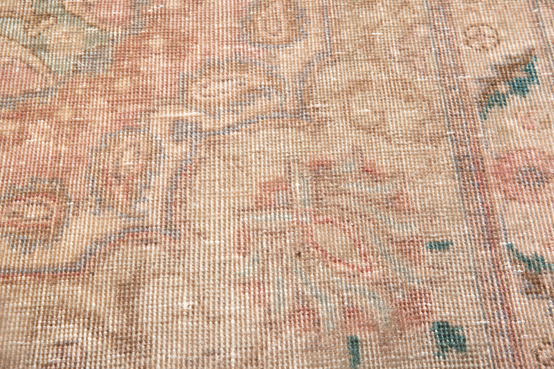 12' x 8' 9" Excellent Hand-Knotted Antique Neutral Faded Large Area Rug - Yasi & Fara 