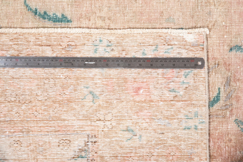 12' x 8' 9" Excellent Hand-Knotted Antique Neutral Faded Large Area Rug - Yasi & Fara 