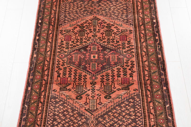 6' 7" x 3' 6" Excellent Hand-Knotted Vintage Tribal Rug
