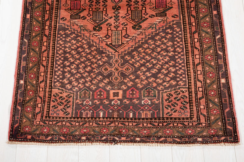 6' 7" x 3' 6" Excellent Hand-Knotted Vintage Tribal Rug