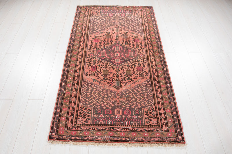 6' 7" x 3' 6" Excellent Hand-Knotted Vintage Tribal Rug
