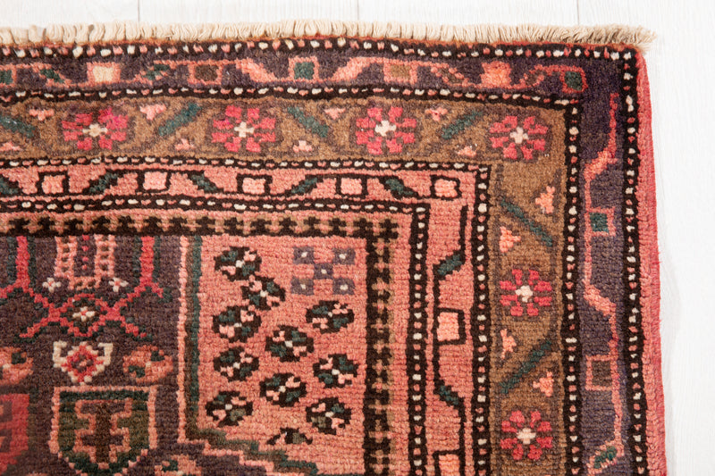 6' 7" x 3' 6" Excellent Hand-Knotted Vintage Tribal Rug