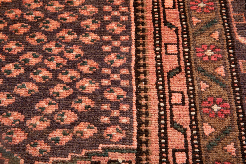 6' 7" x 3' 6" Excellent Hand-Knotted Vintage Tribal Rug