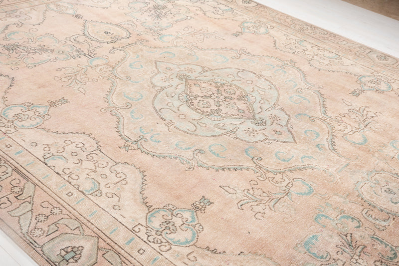 12' 3" x 9' Excellent Hand-Knotted Antique Faded Neutral Large Area Rug - Yasi & Fara 