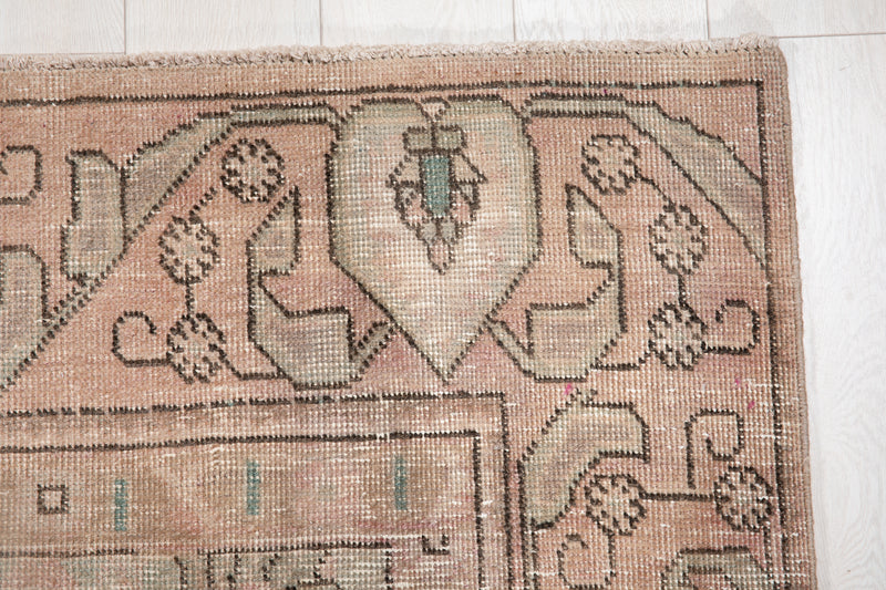12' 3" x 9' Excellent Hand-Knotted Antique Faded Neutral Large Area Rug - Yasi & Fara 
