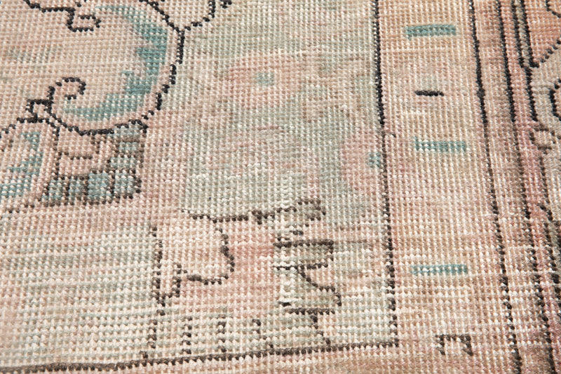 12' 3" x 9' Excellent Hand-Knotted Antique Faded Neutral Large Area Rug - Yasi & Fara 