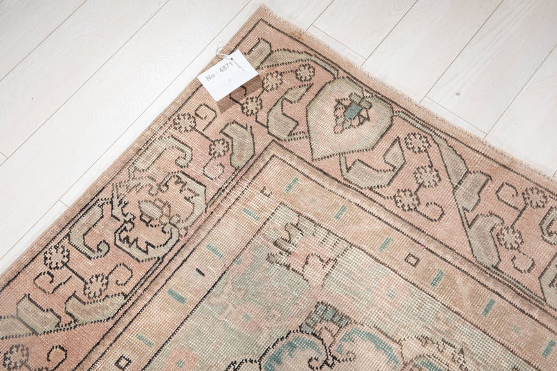 12' 3" x 9' Excellent Hand-Knotted Antique Faded Neutral Large Area Rug - Yasi & Fara 