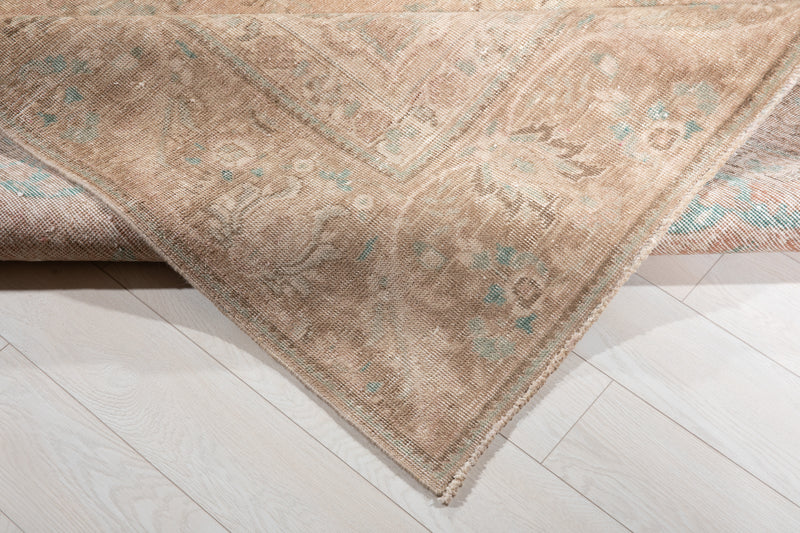 12' 3" x 9' 3" Excellent Hand-Knotted Antique Neutral Faded Large Area Rug - Yasi & Fara 