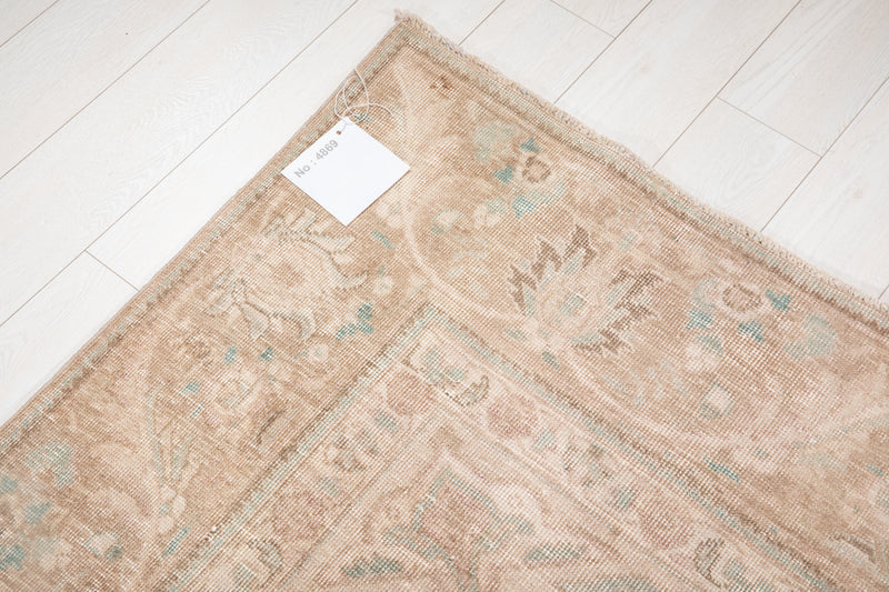 12' 3" x 9' 3" Excellent Hand-Knotted Antique Neutral Faded Large Area Rug - Yasi & Fara 