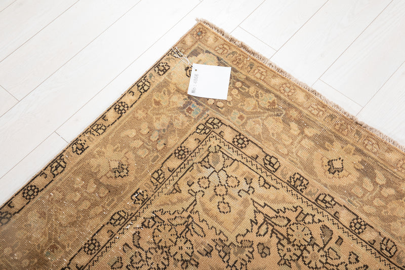 9' 8" x 6' 5" Excellent Hand-Knotted Antique Distressed Faded Area Rug - Yasi & Fara 