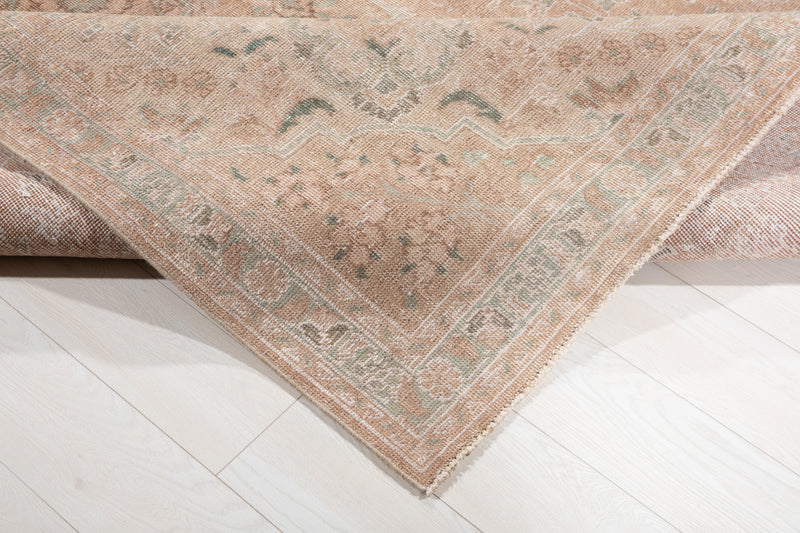 10' 7" x 7' 5" Excellent Hand-Knotted Antique Neutral Faded Area Rug - Yasi & Fara 
