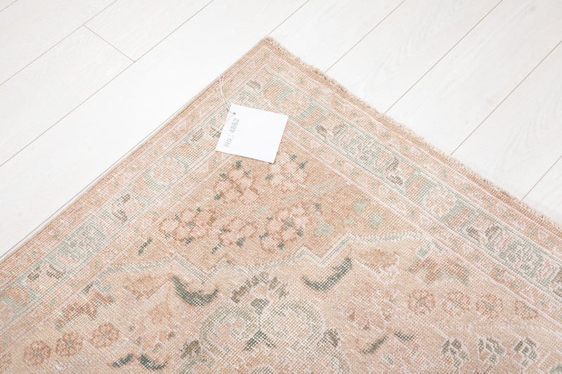 10' 7" x 7' 5" Excellent Hand-Knotted Antique Neutral Faded Area Rug - Yasi & Fara 