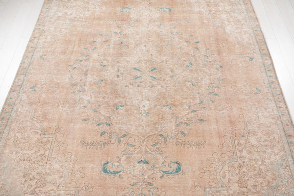 10' 5" x 7' 5" Excellent Hand-Knotted Antique Neutral Faded Area Rug - Yasi & Fara 