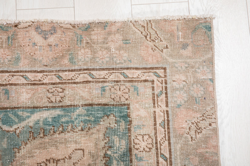 11' 2" x 8' 4" Excellent Hand-Knotted Antique Neutral Faded Large Area Rug - Yasi & Fara 