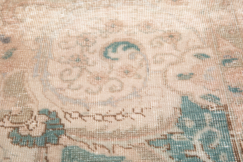 11' 2" x 8' 4" Excellent Hand-Knotted Antique Neutral Faded Large Area Rug - Yasi & Fara 