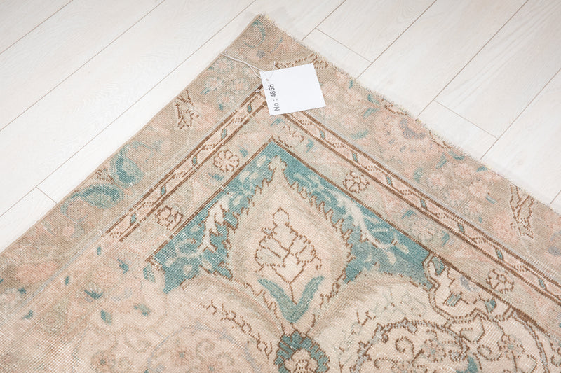 11' 2" x 8' 4" Excellent Hand-Knotted Antique Neutral Faded Large Area Rug - Yasi & Fara 