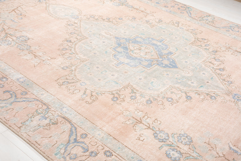 12' 2" x 9' Excellent Hand-Knotted Antique Neutral Faded Large Area Rug - Yasi & Fara 